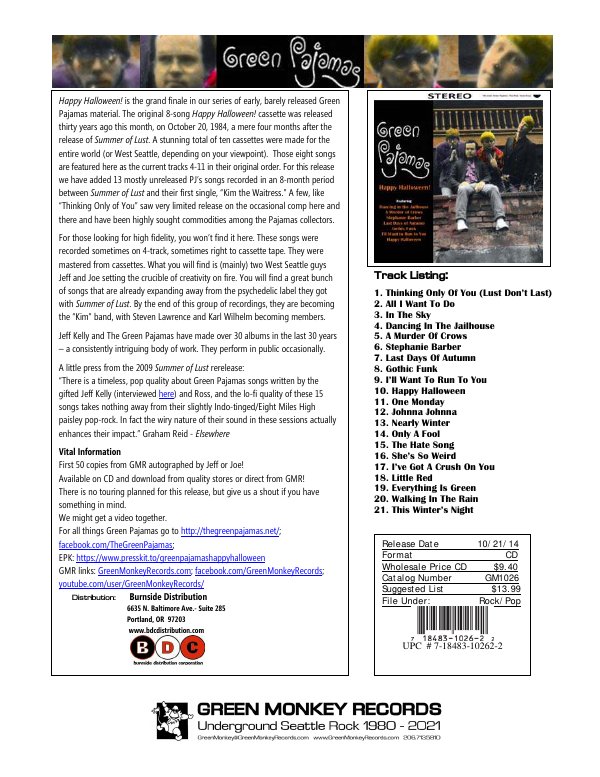First page of GM1025 Happy Halloween -1-Sheet