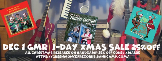 Tom Dyer picture from the Green Monkey Records newsletter, December 2023