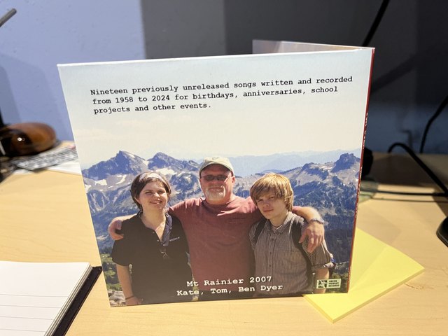 Tom Dyer picture from the Green Monkey Records newsletter, May 2025