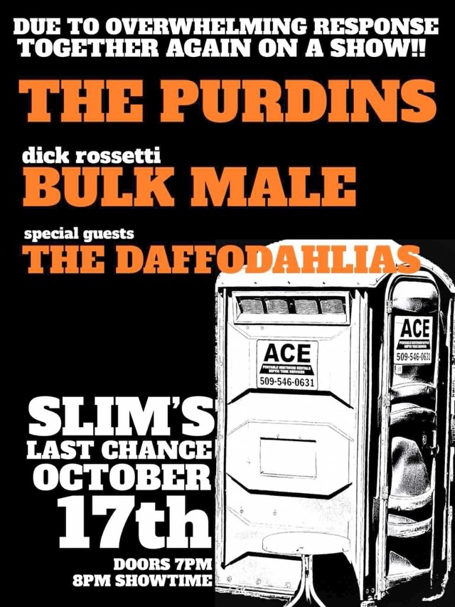 The Purdins picture from the Green Monkey Records newsletter, September 2026